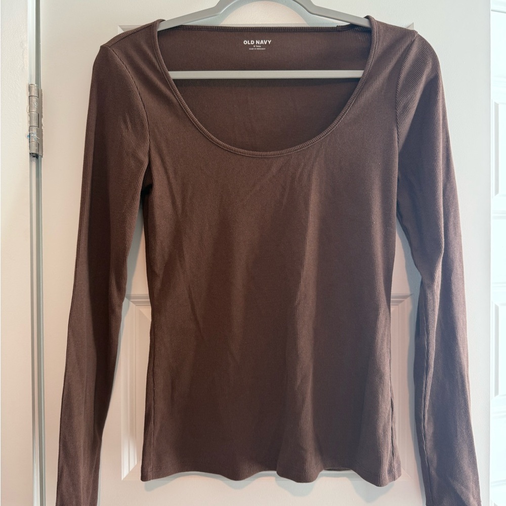 Old Navy Chocolate Long Sleeve Tee